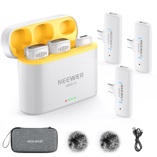 NEEWER KM20 Wireless Lapel Microphone Set for Type C