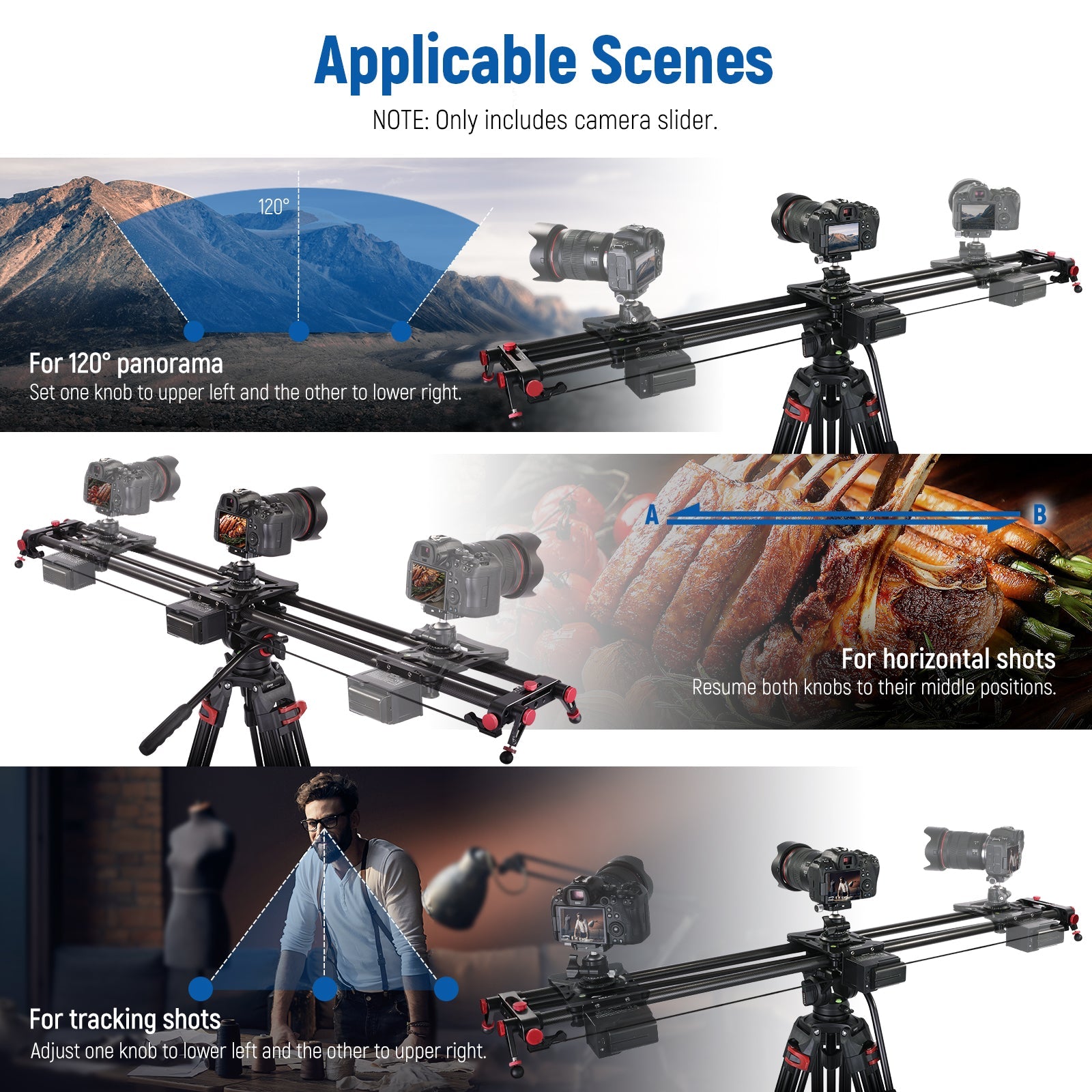 NEEWER ER1 Motorized Carbon Fiber Camera Slider