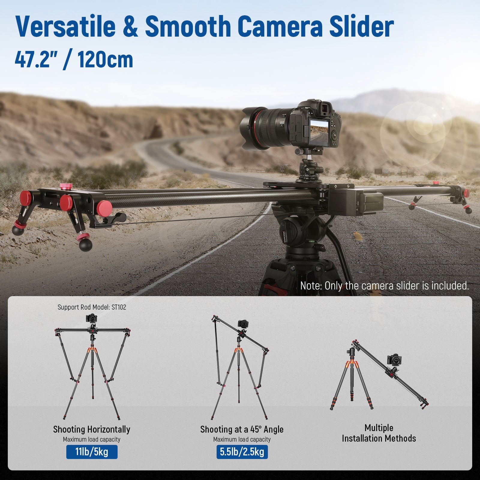 NEEWER ER1 Motorized Carbon Fiber Camera Slider