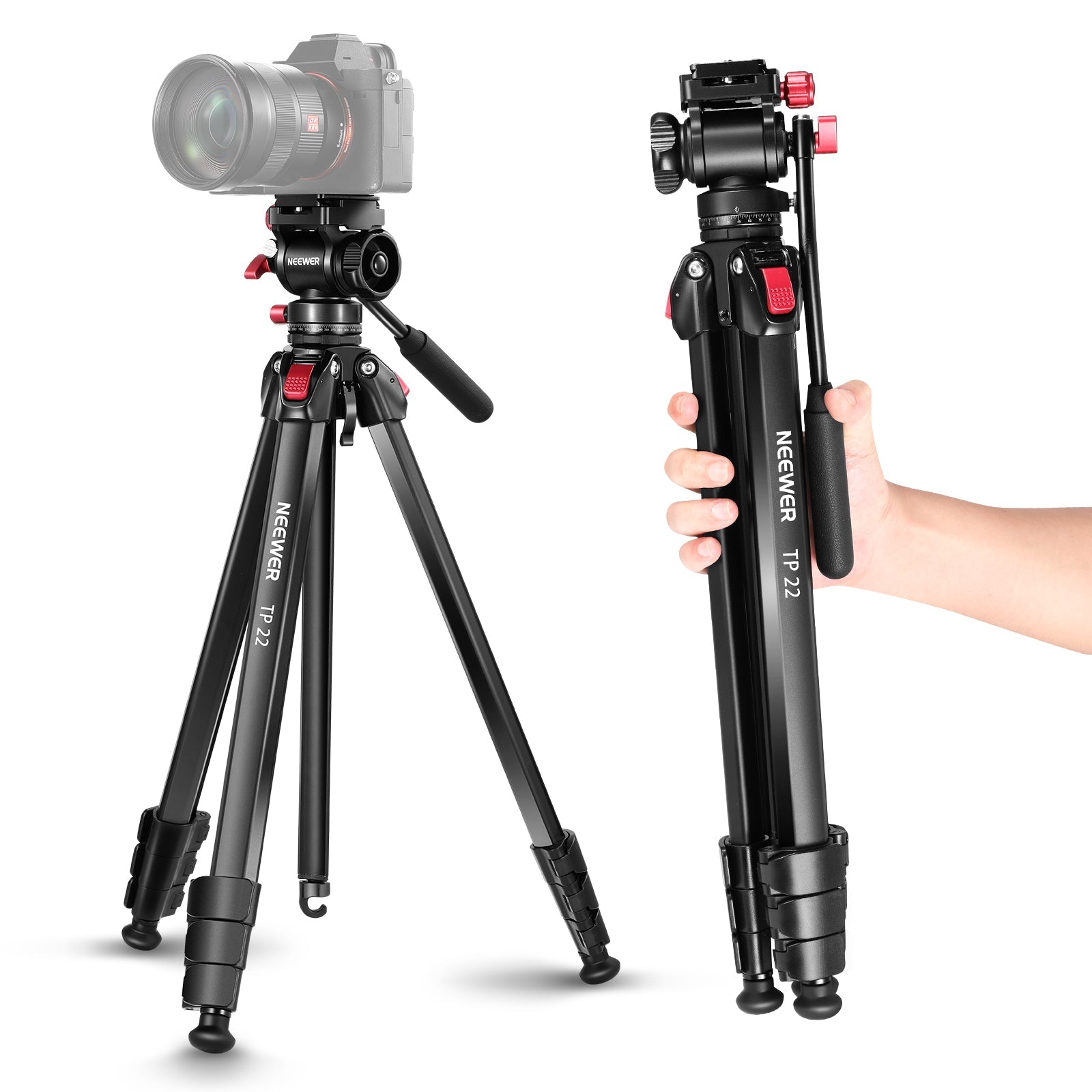 NEEWER TP22 63"/160cm Travel Tripod