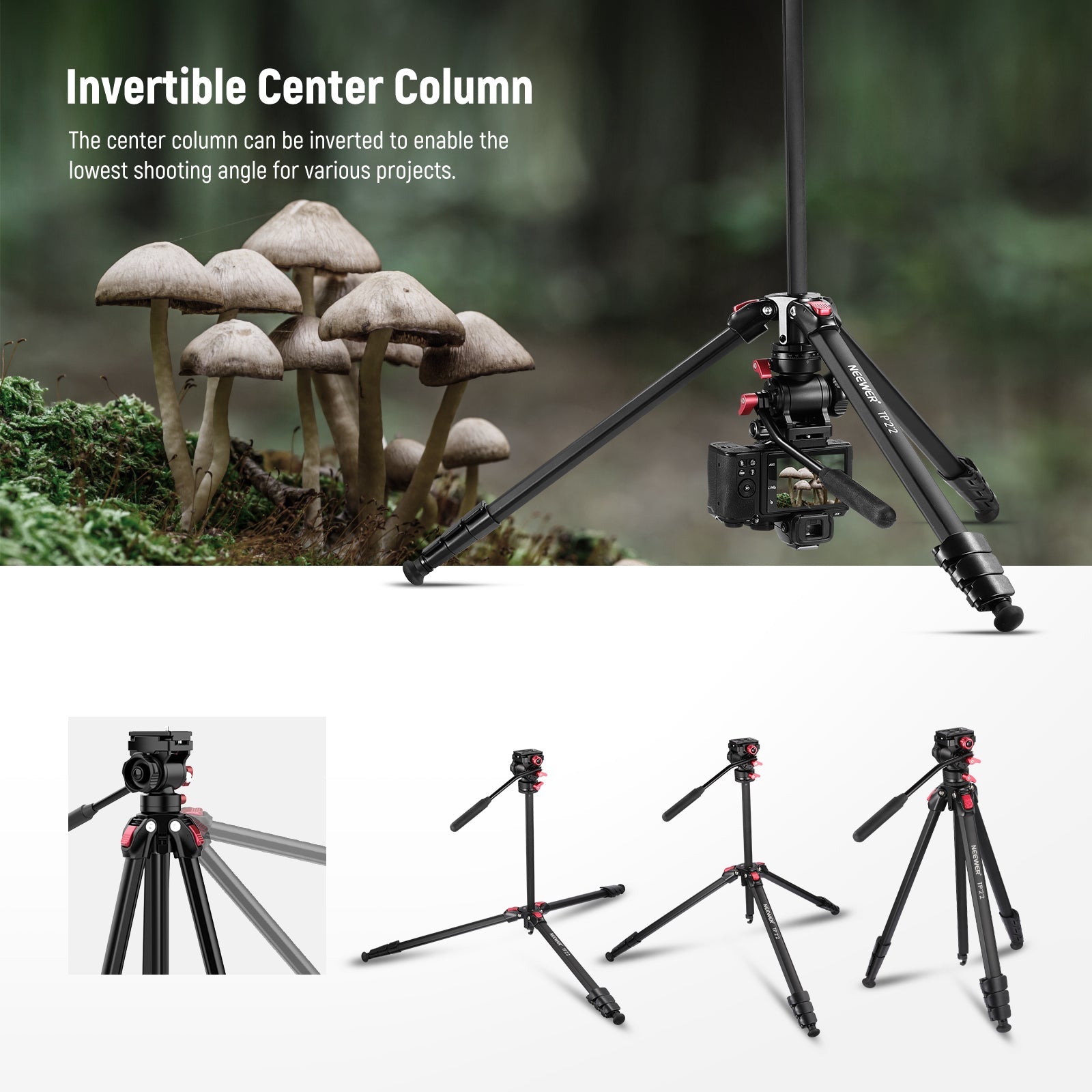 NEEWER TP22 63"/160cm Travel Tripod