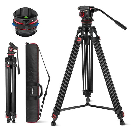 NEEWER TP75 74" Pro Video Tripod with Fluid Head