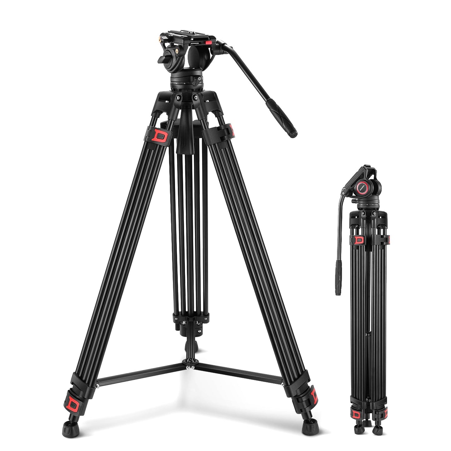 NEEWER TP74 74" Pro Video Tripod with Fluid Head