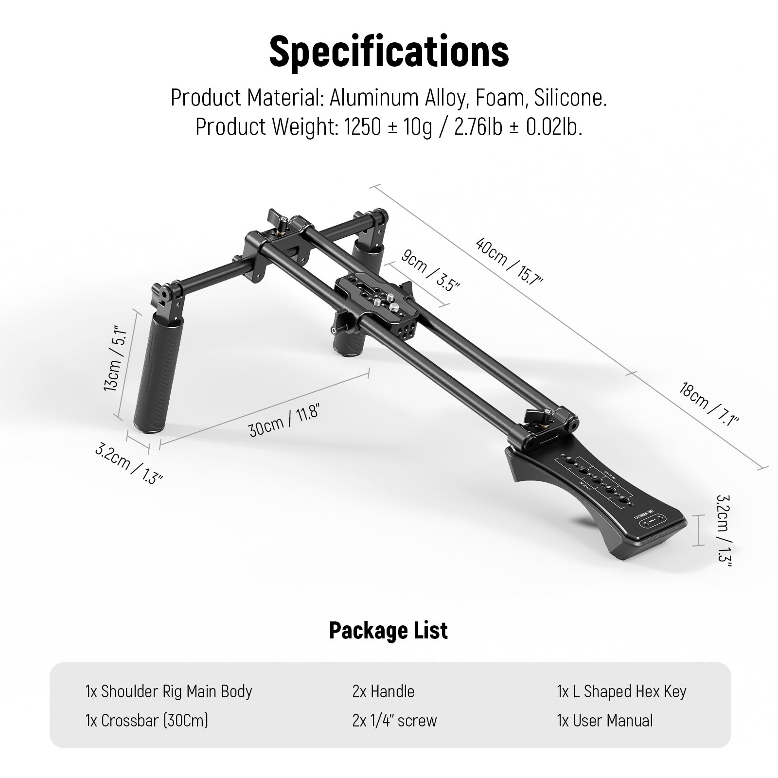 NEEWER SR004 Universal Shoulder Rig Kit