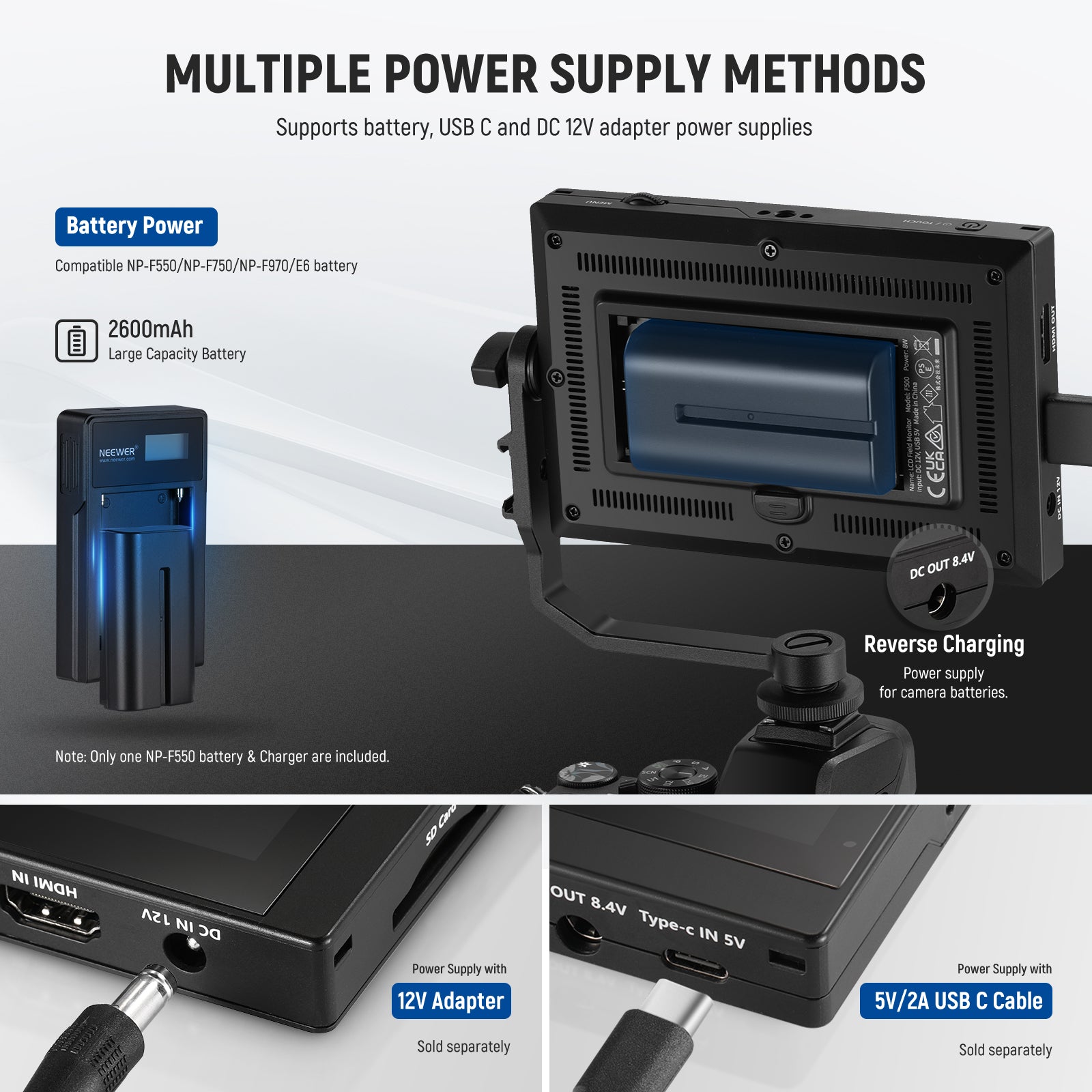 NEEWER F500 5.5 Inch Camera Monitor