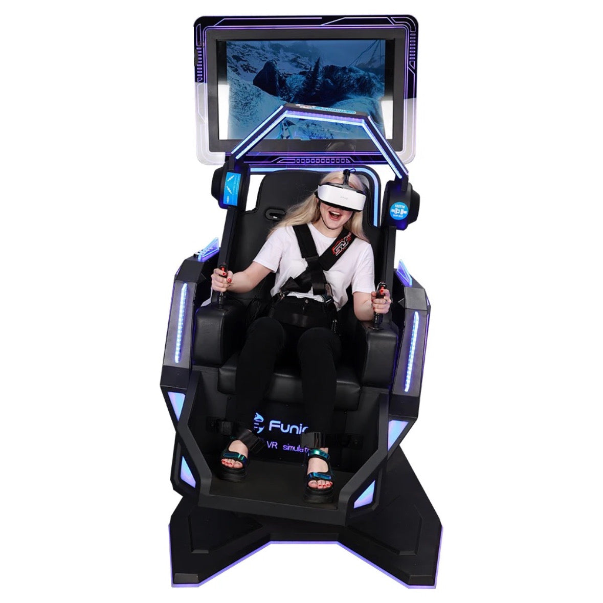 VR Rotating Game Realistic Experience 360VR Rotating Roller Coaster Flight Simulator VR Seat Game