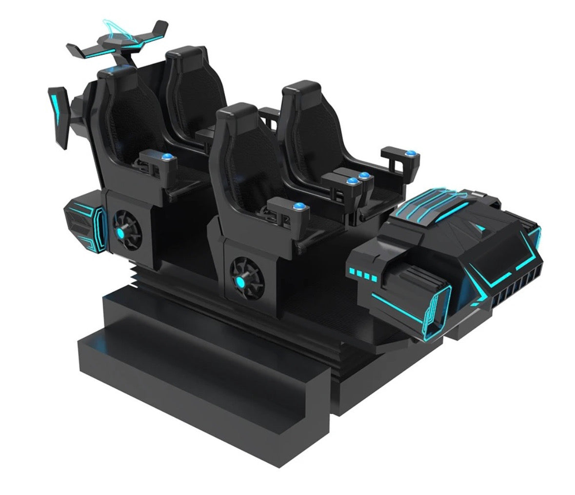 Vr Game 4 Seat Roller Coaster Ride Simulator 9d Amusement Family 9d Vr Dark Mars Machine Motion Cinema Chair Center equipment