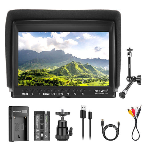 NEEWER F100 7 Inch HD Camera Field Monitor Kit With Magic Arm