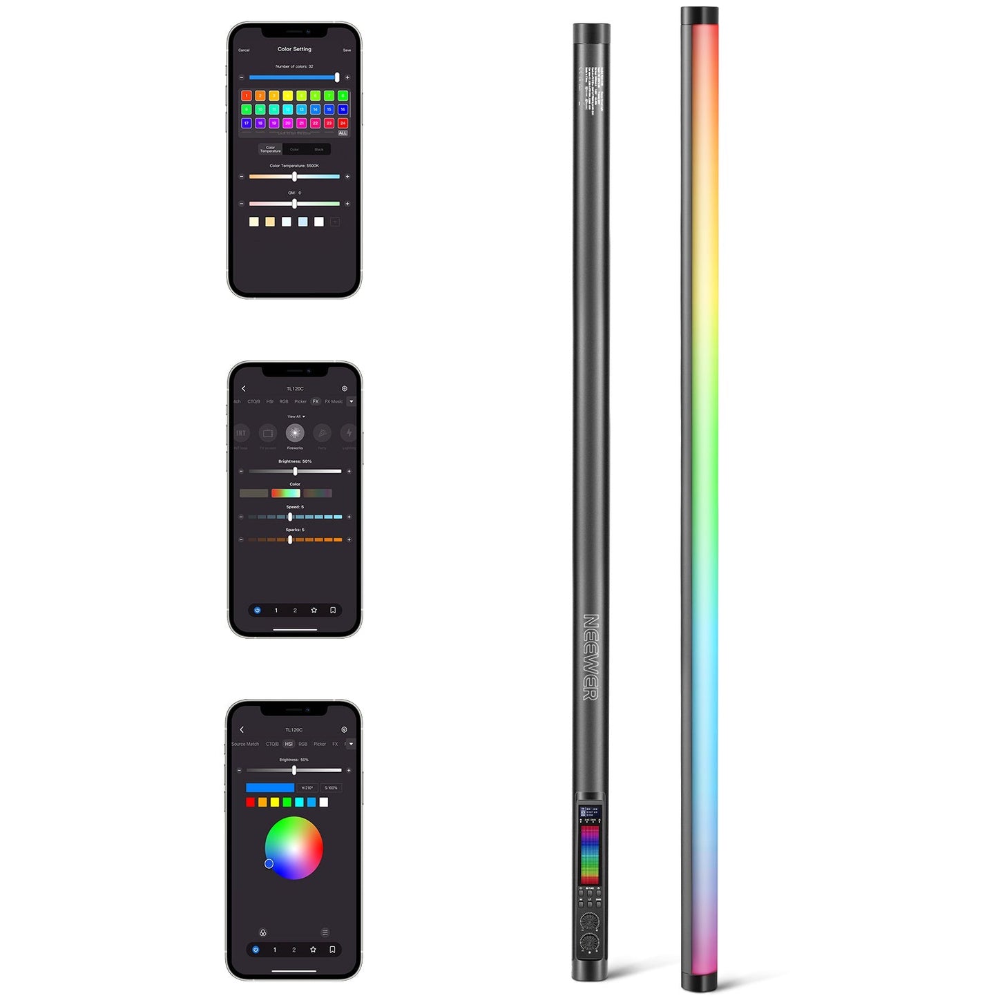 TL120C 42W RGB Tube Light with APP/2.4G/DMX Control