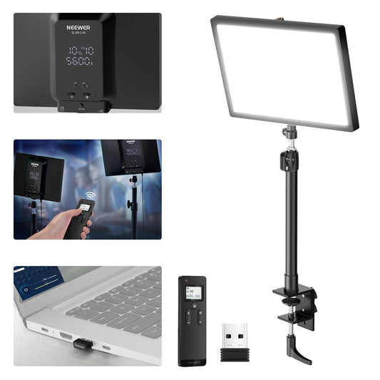 GL25B 12.9" Streaming Key Light, 2.4G RT100 Remote & PC/Mac APP Control 25W 2300Lux/0.5m 2900K7000K CRI98+ Dimmable