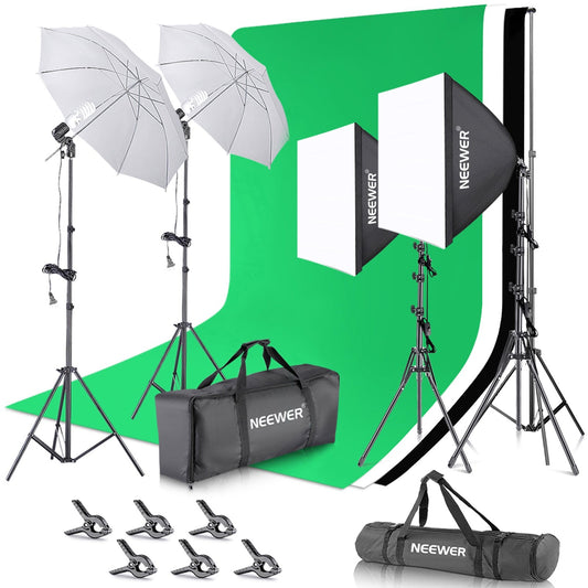 3x2.6m / 10x8.5ft Background Support System Lighting Kit with LED Bulb