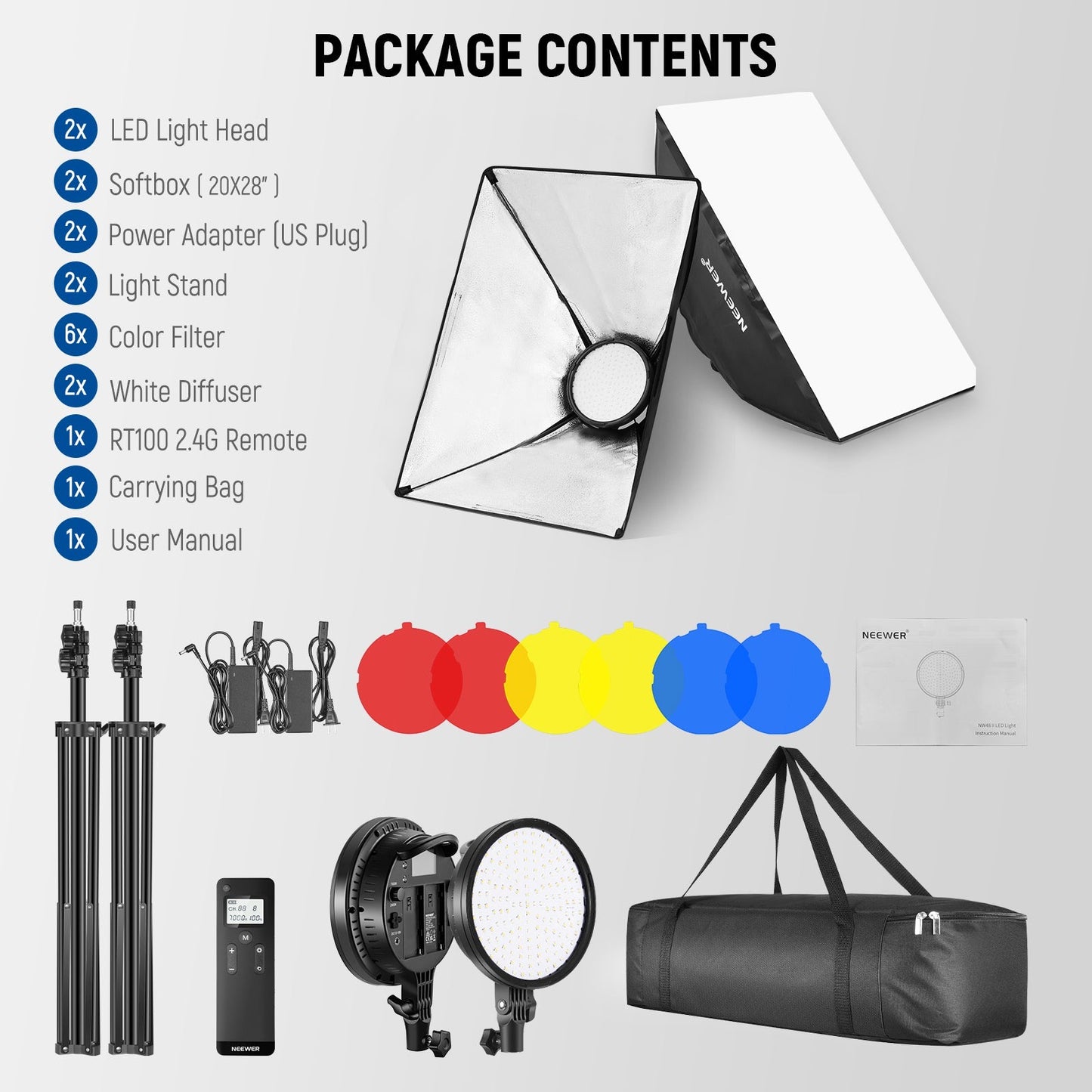 LED Light Photo Studio Accessories SoftBox Light Box Kit Photography Softbox