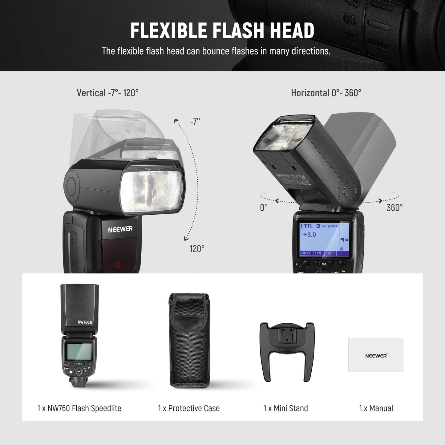 Z760-N TTL Camera Flash Speedlite Compatible with for Nikon DSLR Digital Camera Flash Lights