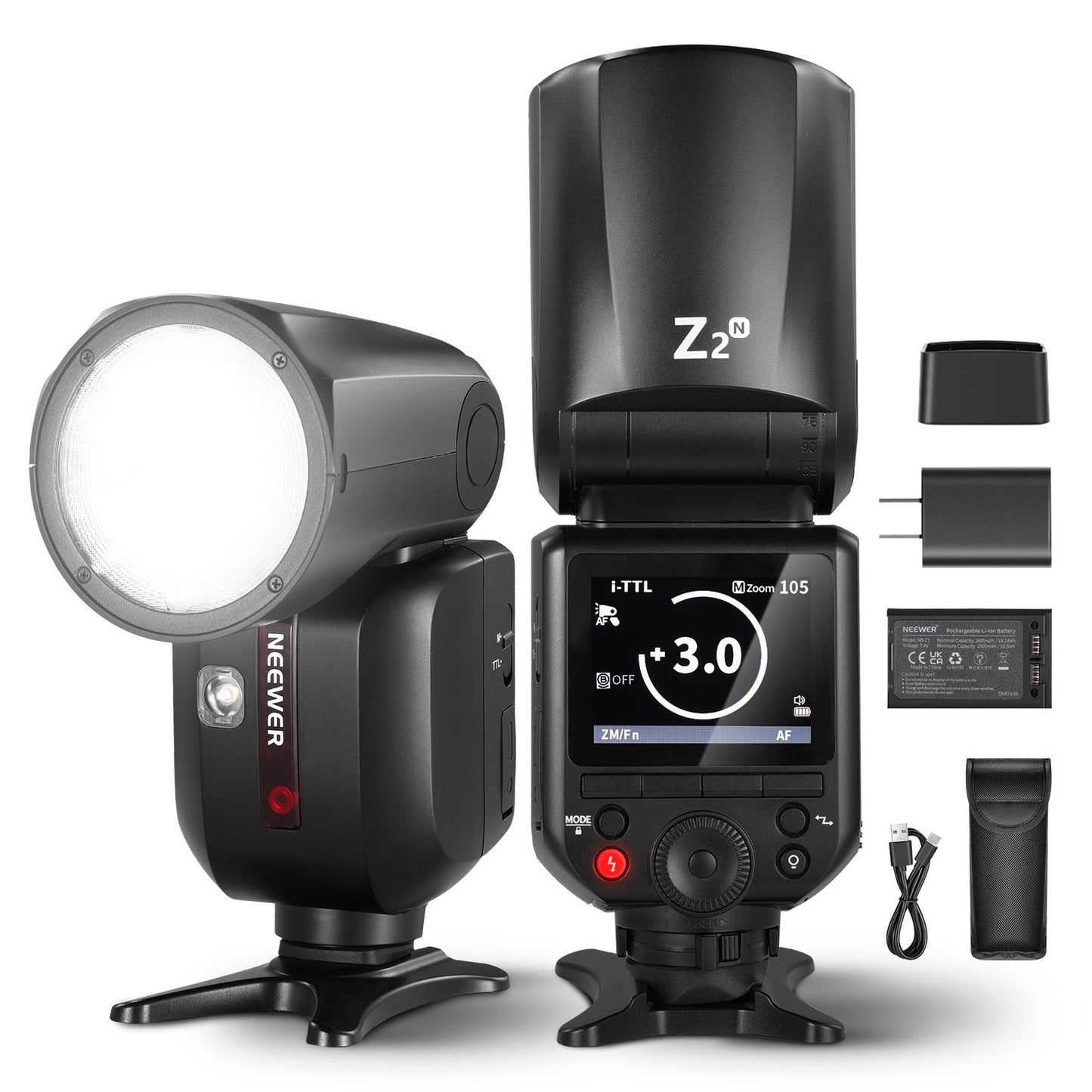 Z2-C 2.4G TTL Round Head Flash Speedlite for Canon Flash Light for DSLR Camera