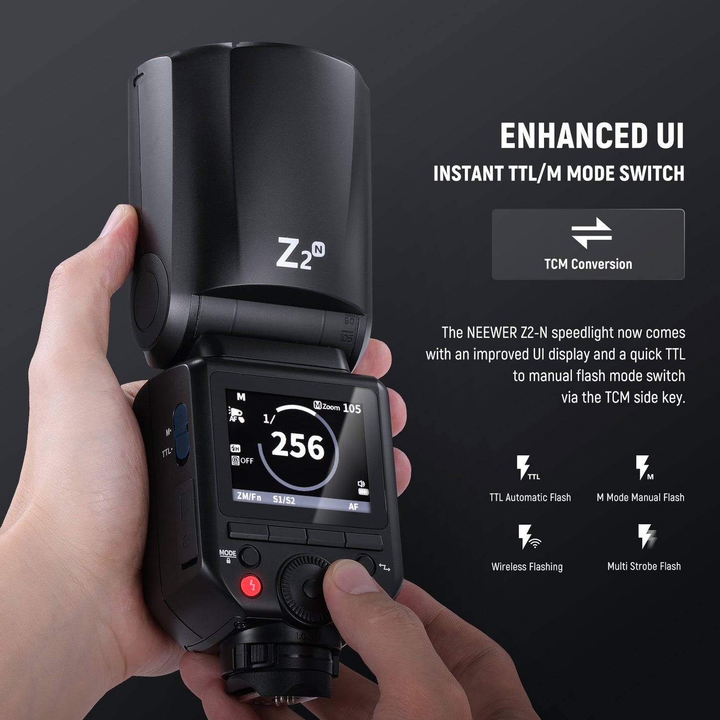 Z2-C 2.4G TTL Round Head Flash Speedlite for Canon Flash Light for DSLR Camera