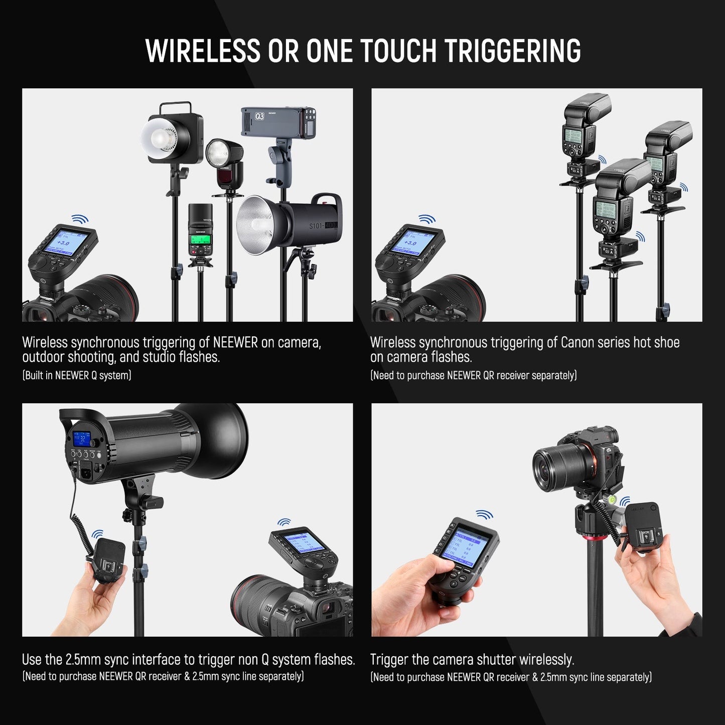 Upgraded QPRO-N TTL Wireless Flash Trigger for Nikon camera