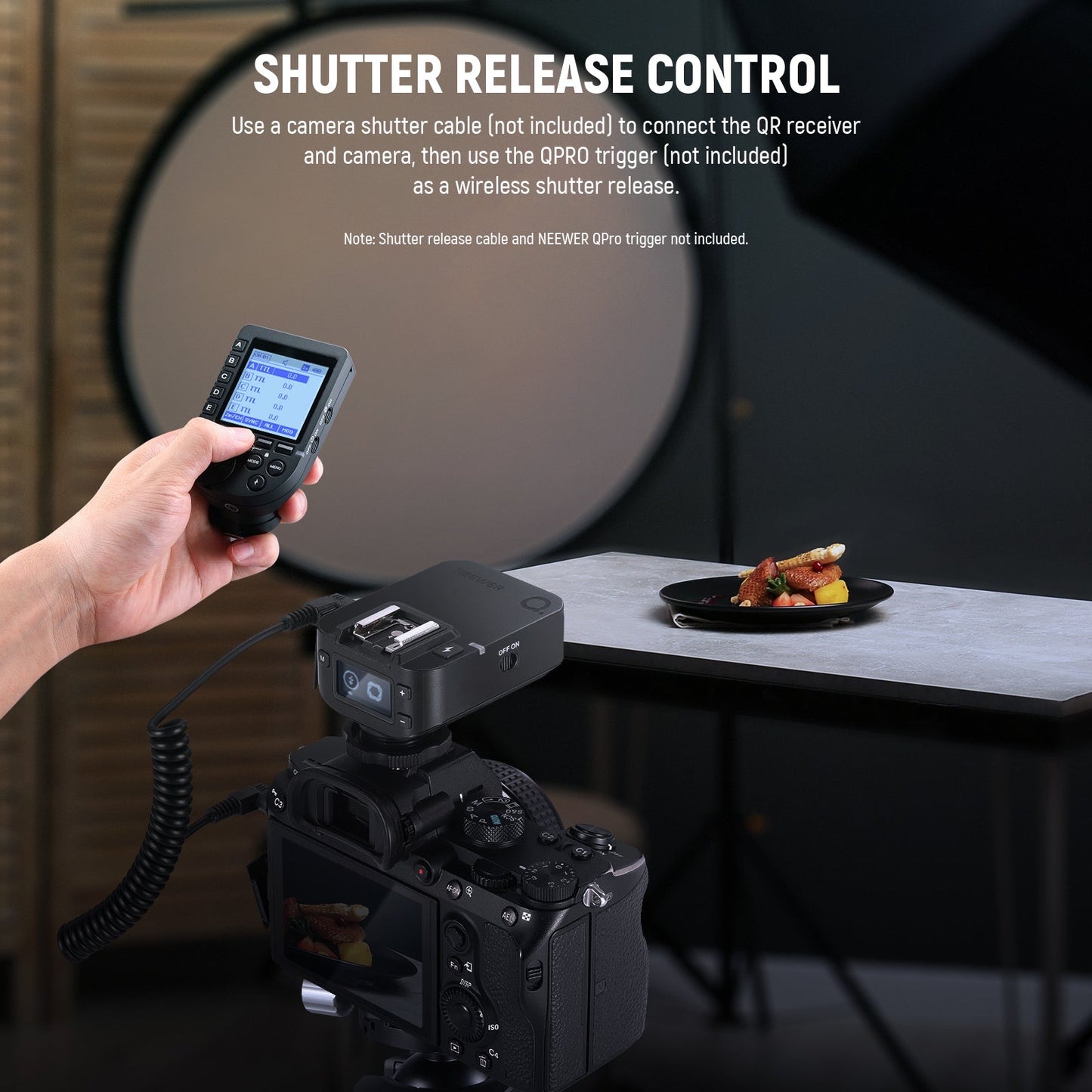 Flash Receiver 2.4G Wireless for QPRO-C/N/S Triggers Flash Transmitter compatible with Godox Yongnuo Neewer