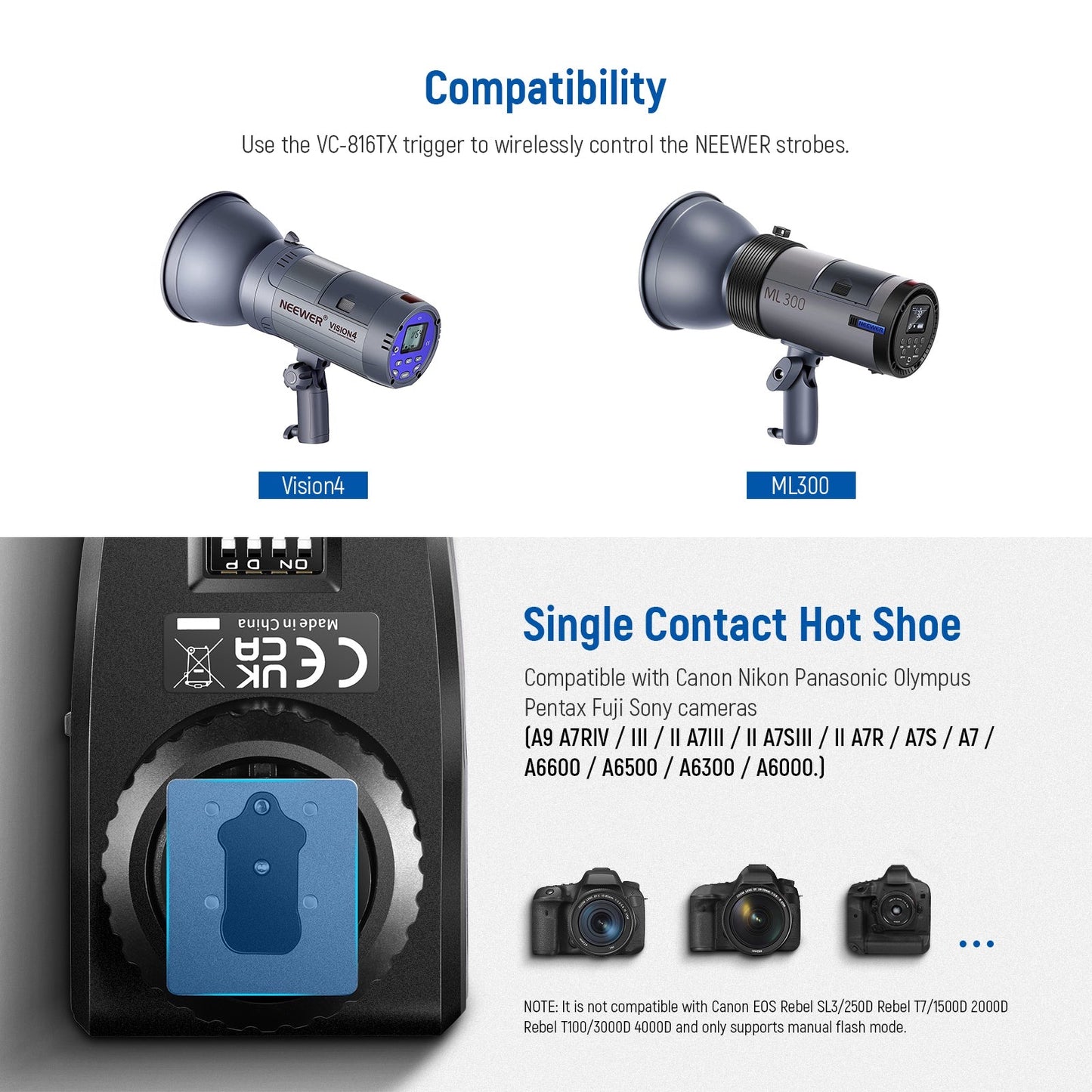 VC-816TX Wireless Trigger for Vision4 & ML300