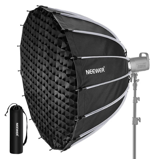 47.2inch/120cm Quick Set up Quick Folding Parabolic Softbox with Diffusers/Honeycomb Grid/Bag