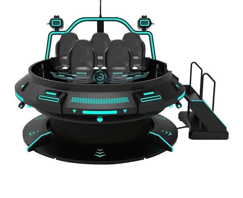 Virtual Reality Experience Hall Game Equipment 360 Vr Rotation Simulator 9d Vr Cinema 5 Person Flying Saucer