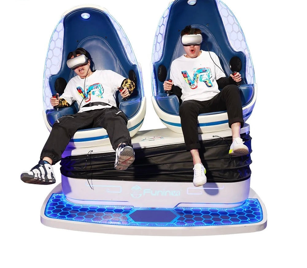 9D vr cinema 9d cinema amusement ride Egg Videos 360 Degre Rotation Game Machine 2 Seats