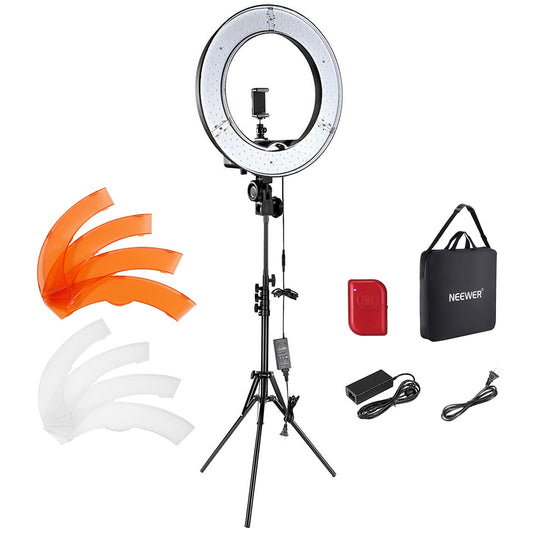 Ring Light Kit 18"/48cm Outer 55W 5500K Dimmable LED Ring Light Light Stand Carrying Bag for Camera