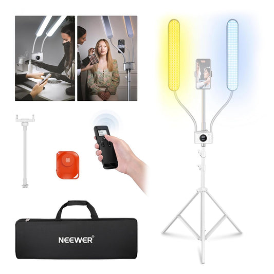 Esthetician Light with Phone Holder & Travel Bag Kit LED Fill Light Touch Control Panel Light