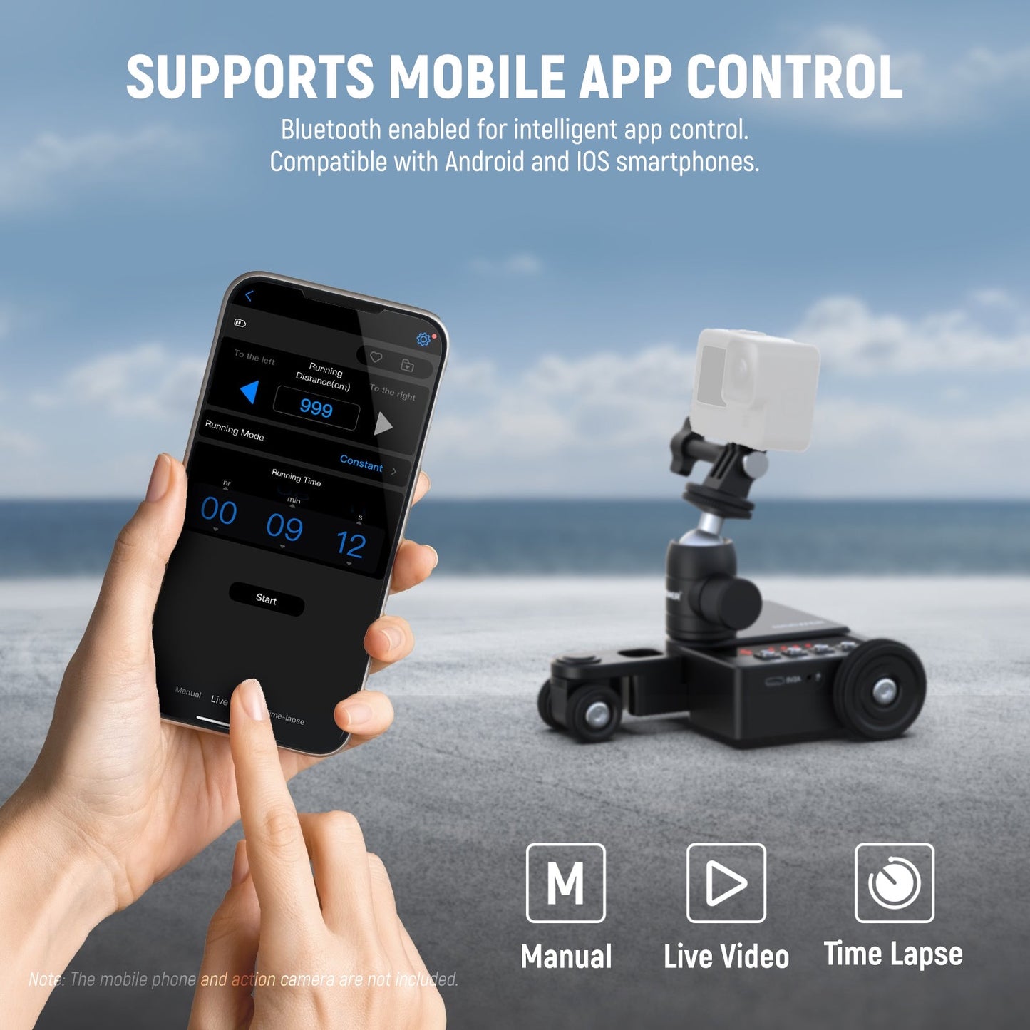 DL200 Upgraded Motorized Camera Dolly with App Control