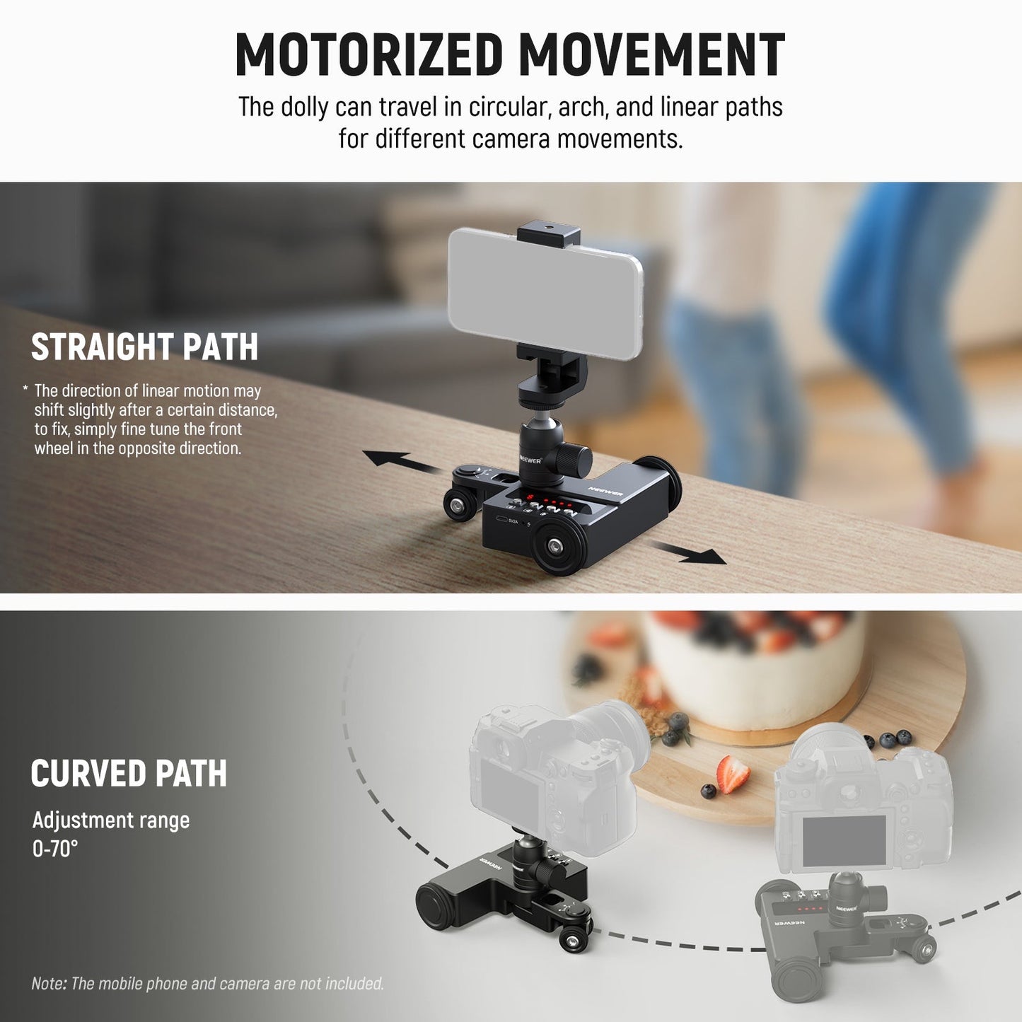 DL200 Upgraded Motorized Camera Dolly with App Control