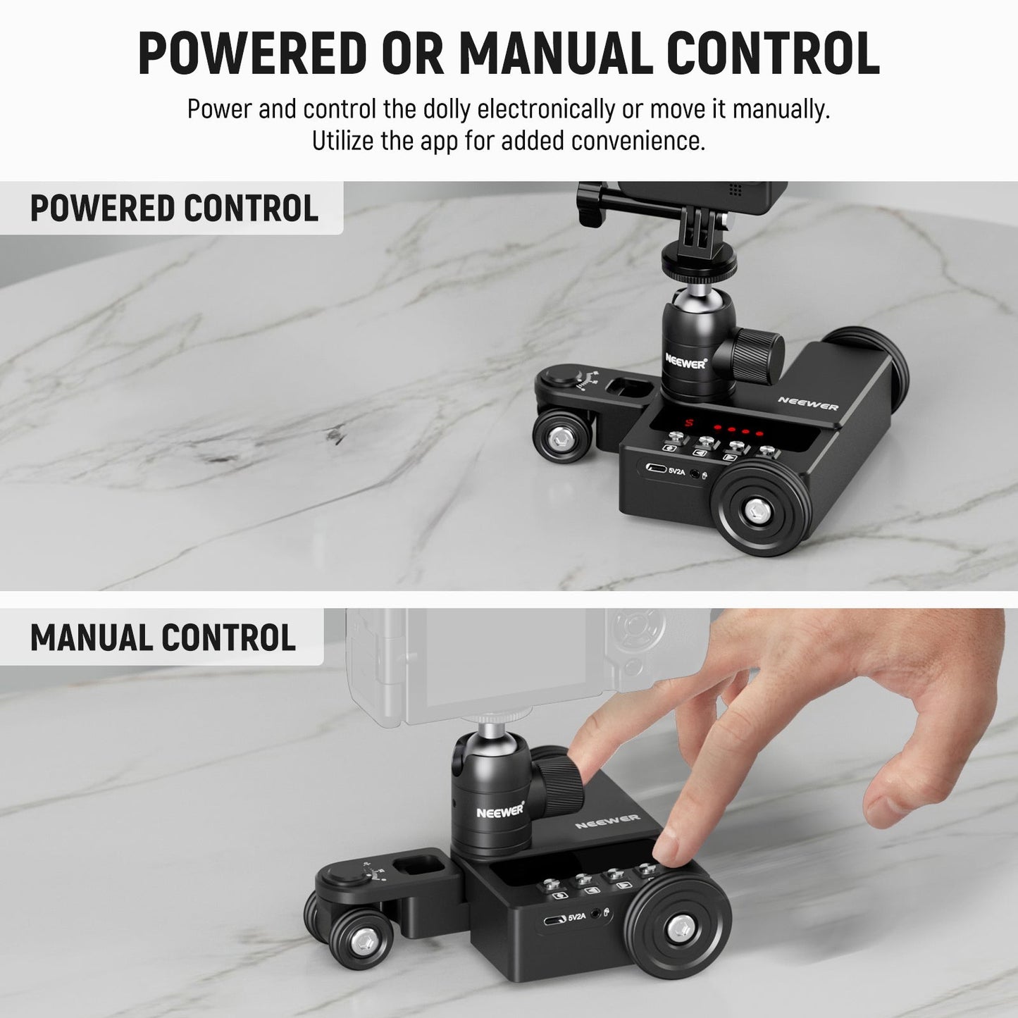 DL200 Upgraded Motorized Camera Dolly with App Control