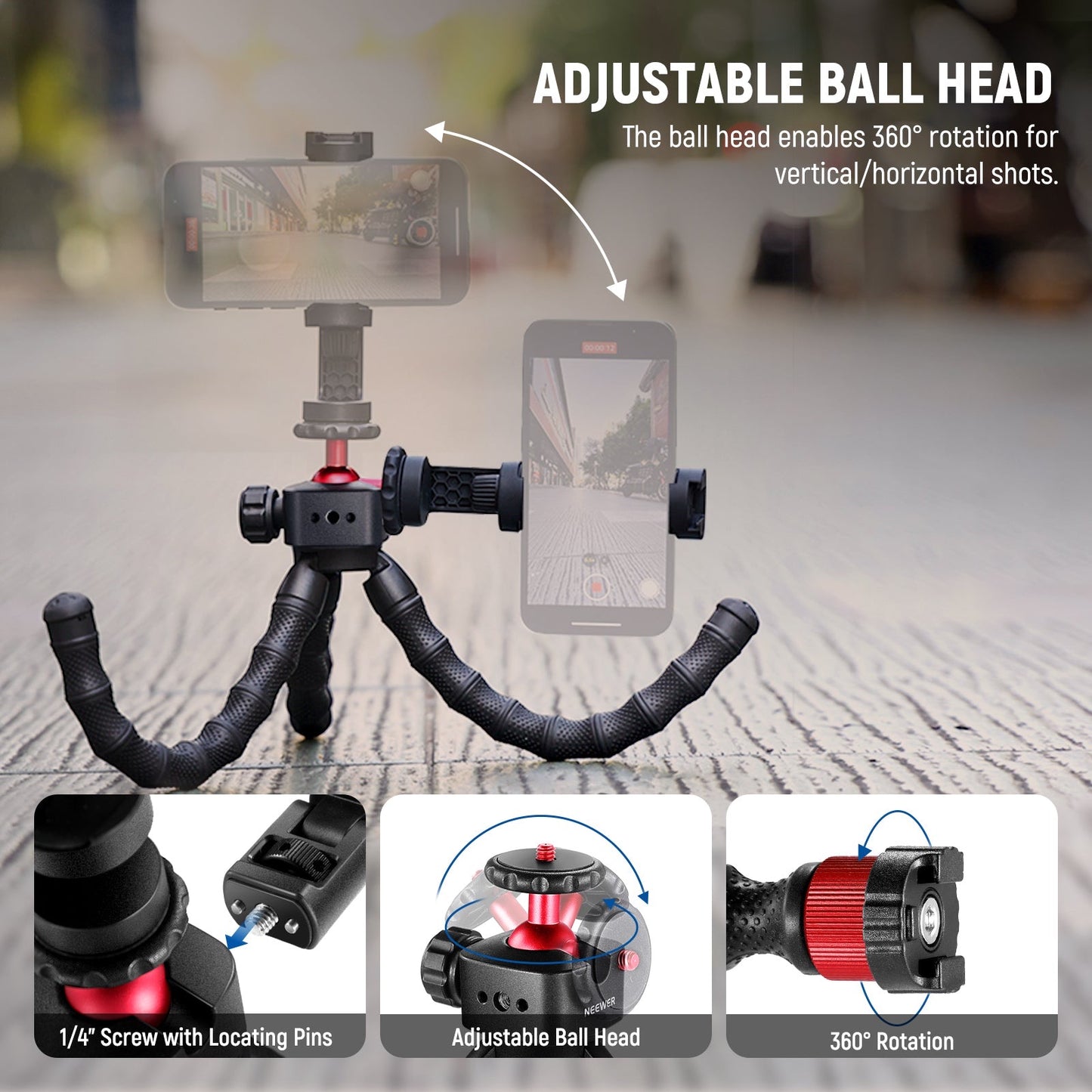 TP91 Flexible Tripod Vlog Kit with CM14 PRO Mic & PL81 LED Light