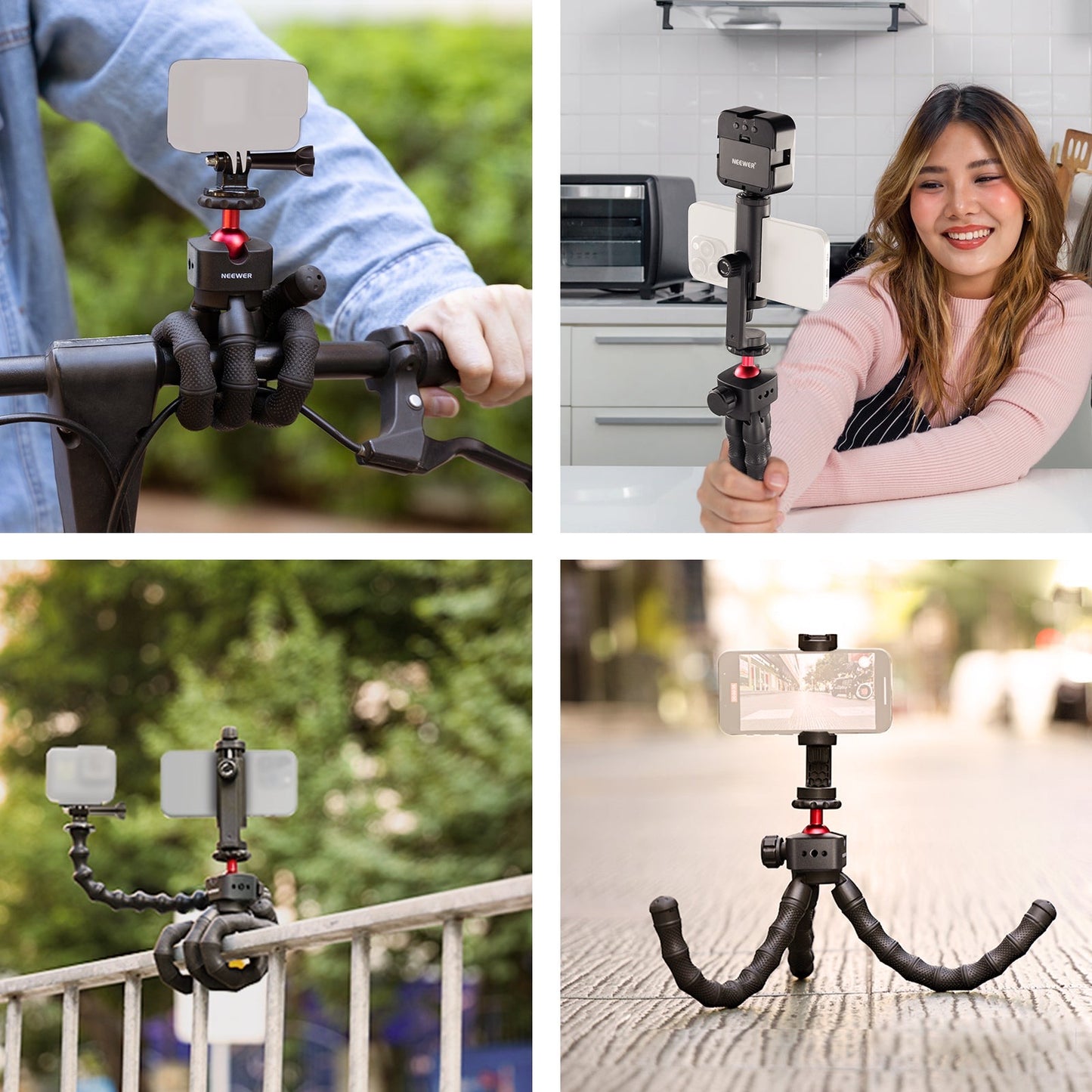 TP91 Flexible Tripod Vlog Kit with CM14 PRO Mic & PL81 LED Light