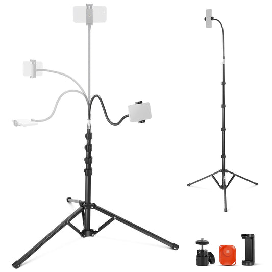 Aluminum Phone Tripod Stand Waterproof & Flexible Mobile Phone Holder Indoor and Outdoor Use