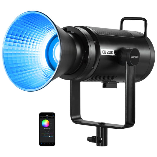 300W RGB LED Video Light App/2.4g Control Full Color Bowens COB Continuous Output Lighting Dimmable for Studio Filming