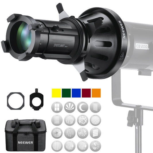 PRO III Professional optical snoot for LED light with Bowens mount and 20 degree lens optical snoot